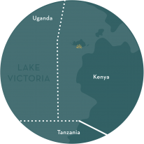 A map of Mfangano Island off the coast of Kenya