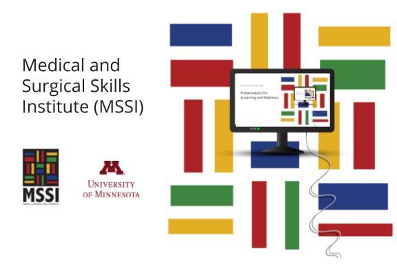 MSSI logo on a PowerPoint slide with the title "Presentations for eLearning and Webinars"